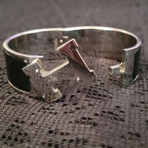 Enamel Wide Clic Clac H Bracelet PM Black